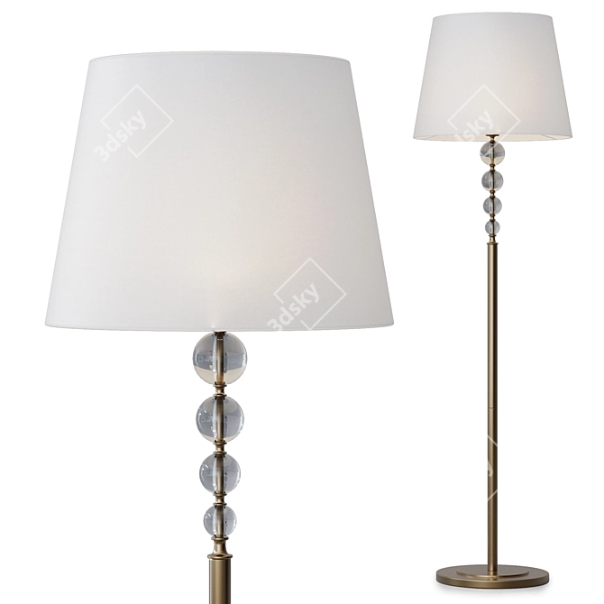 Elegant Virginia Floor Lamp 3D model image 1