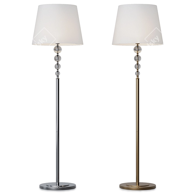 Elegant Virginia Floor Lamp 3D model image 4