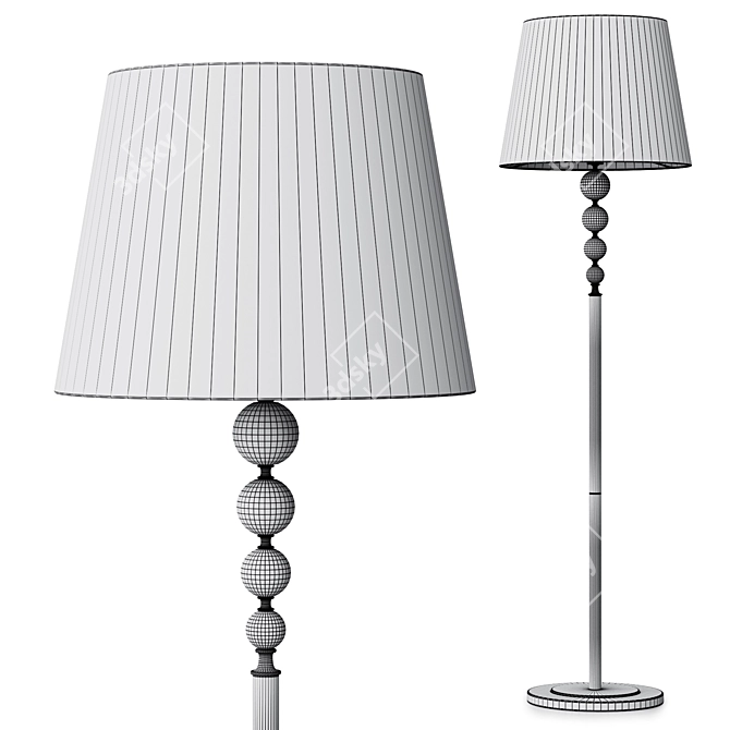 Elegant Virginia Floor Lamp 3D model image 5