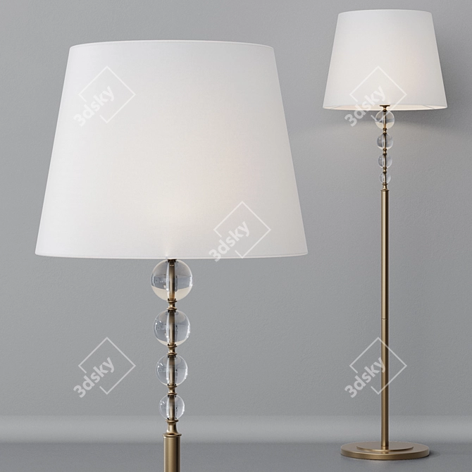 Elegant Virginia Floor Lamp 3D model image 6