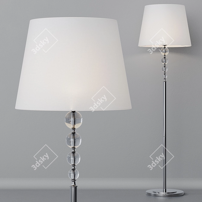 Elegant Virginia Floor Lamp 3D model image 7