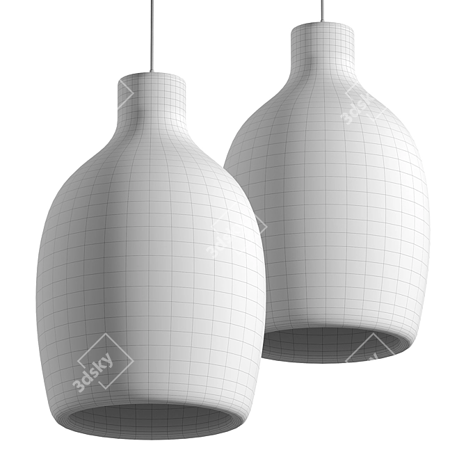 Vintage Milk Can Pendant Light 3D model image 3