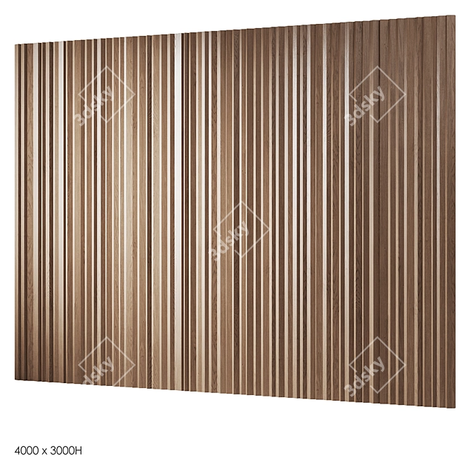 Decorative Wood Panels: Smooth Models 3D model image 5