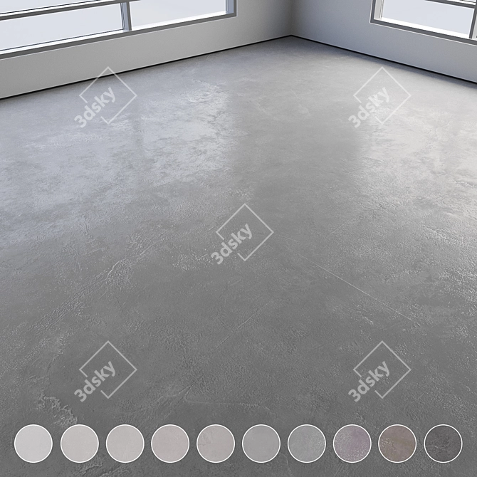  Polished Seamless Concrete Floor 3D model image 1