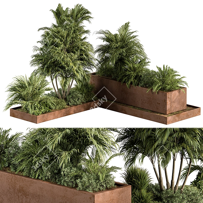  Outdoor Plant Box Garden 543 3D model image 1