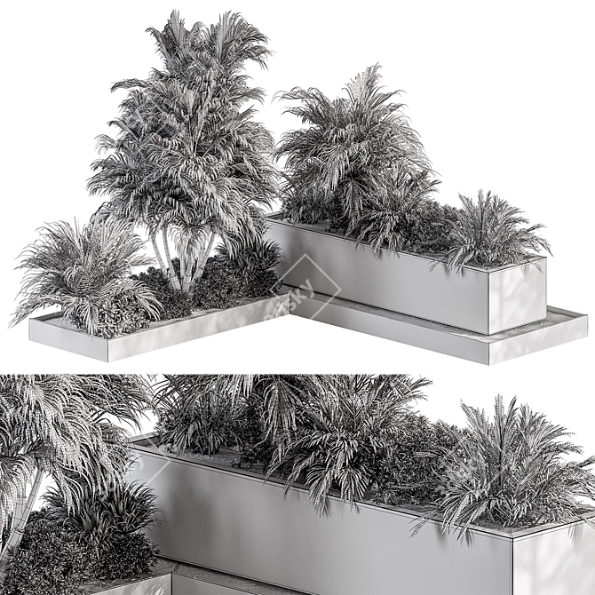  Outdoor Plant Box Garden 543 3D model image 6