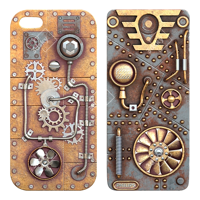 Phone Frame Steampunk Vol 1 3D model image 2