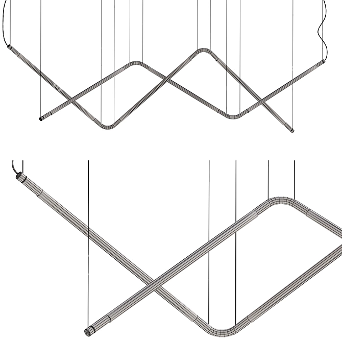 Romatti Linienn Chandelier 3D model image 3