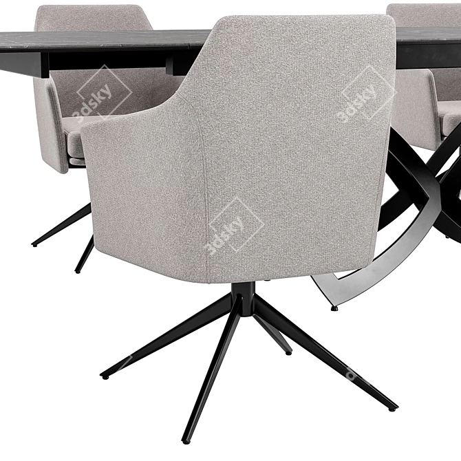 Modern Dining Set Ben Batterfly 200 3D model image 4