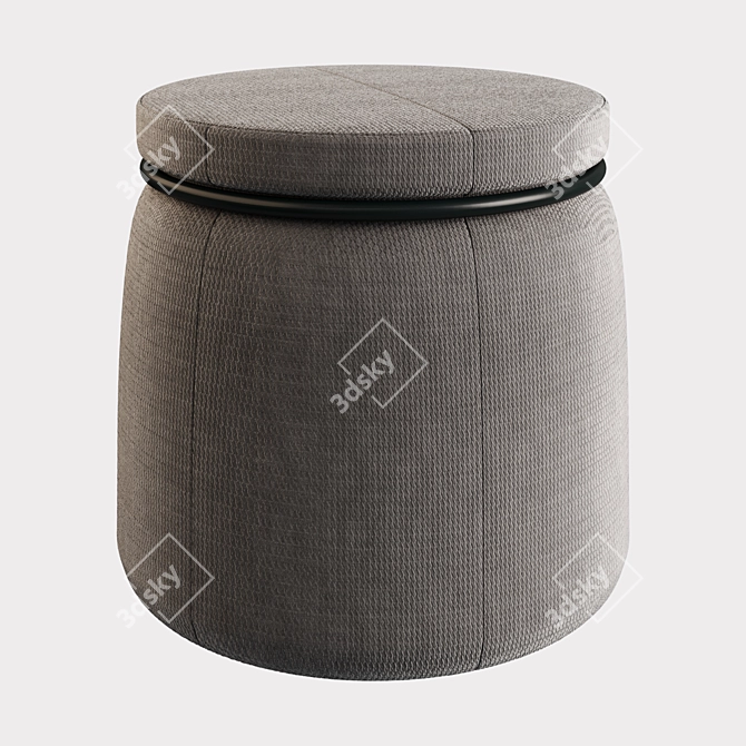 Collaborative and Versatile Pouf Stool 3D model image 2