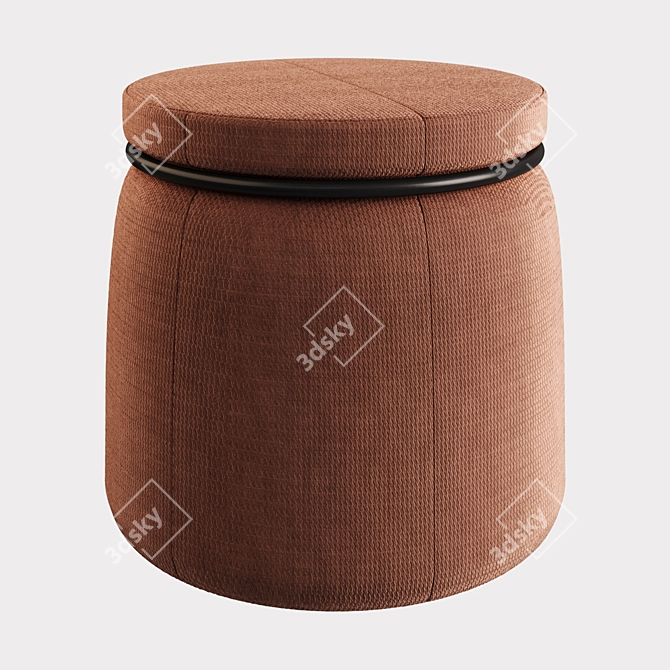 Collaborative and Versatile Pouf Stool 3D model image 5