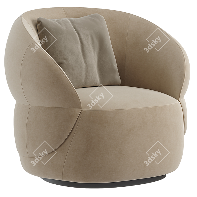 Sleek CPIL Armchair 3D Model 3D model image 1