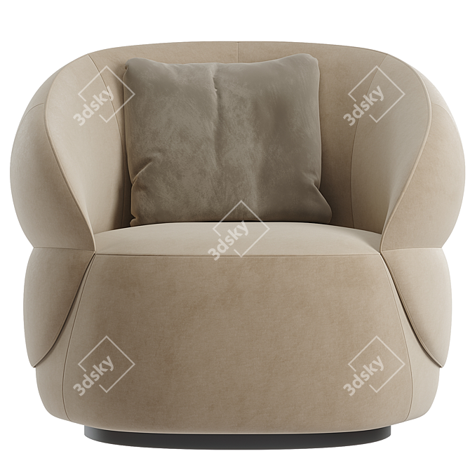 Sleek CPIL Armchair 3D Model 3D model image 2