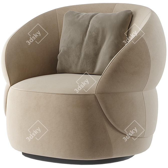 Sleek CPIL Armchair 3D Model 3D model image 3