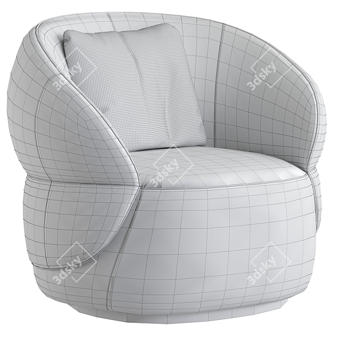 Sleek CPIL Armchair 3D Model 3D model image 4