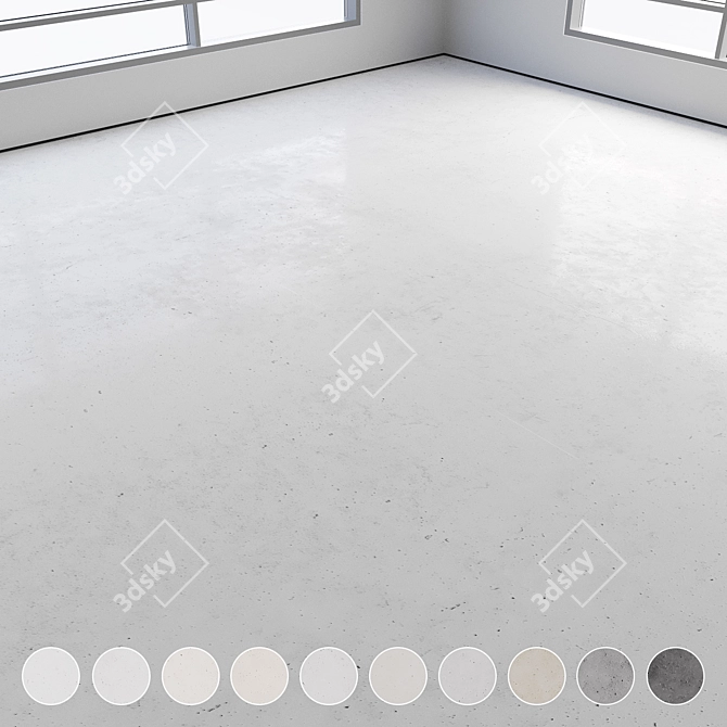 Seamless Polished Concrete Floor 3D model image 1