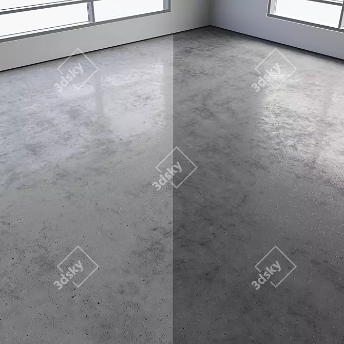 Seamless Polished Concrete Floor 3D model image 6