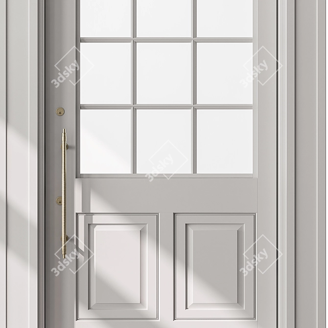 Elegant Arched Door Model 76 3D model image 3