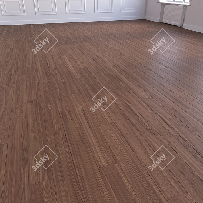 Modular 3D Wooden Flooring Model 3D model image 4