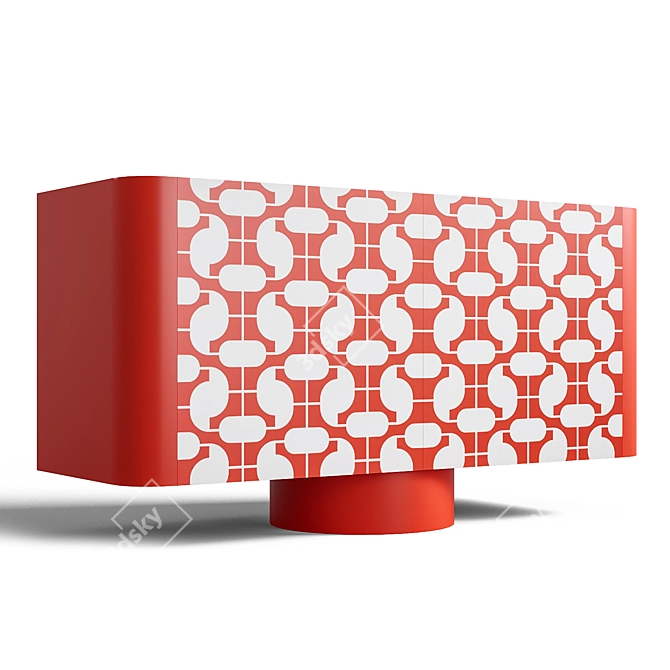 Playful Candy-Red Komod Furniture 3D model image 5