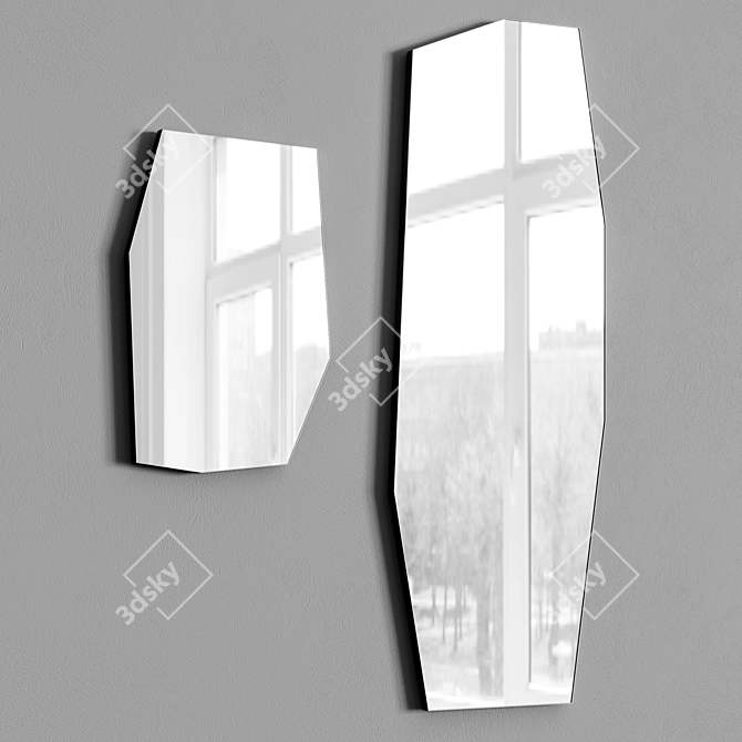 Ferm Living Shard Mirrors 3D model image 2