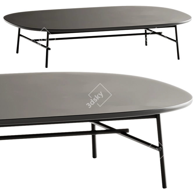 Sleek Tacchini Coffee Tables Set 3D model image 3