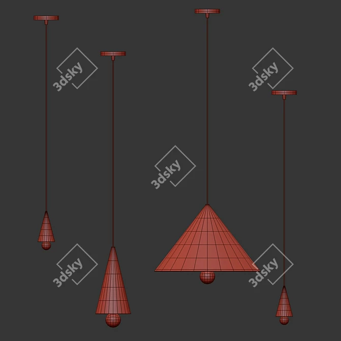 CHERRY ONE Pendant Light 3D model image 4