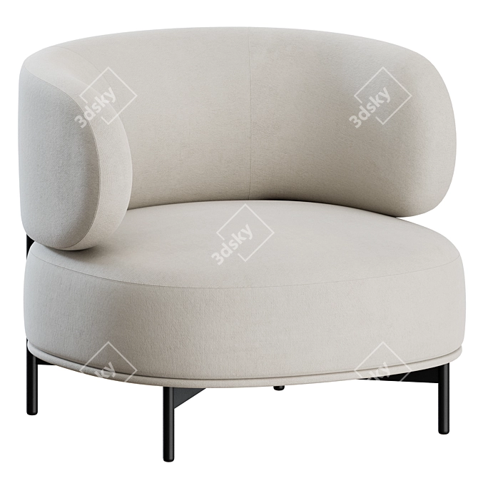 Gallotti&Radice AKIKO Lounge Chair 3D model image 4