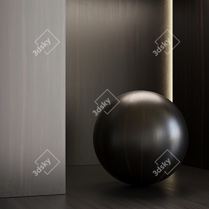 Ebony Wood Texture Pack 6 Colors 3D model image 4