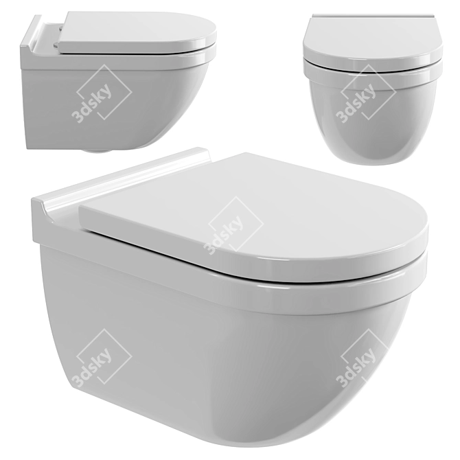 Duravit Starck 3 Toilet Set 3D model image 1