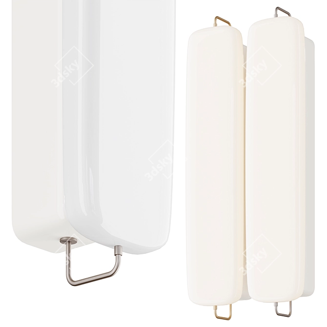 Elongated Park III Wall Light 3D model image 1