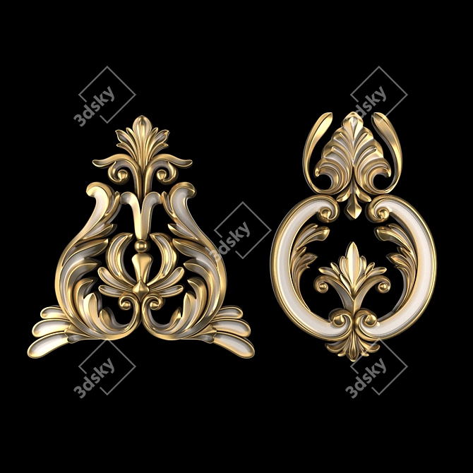 Elegant 3D Ornament Design Kit 3D model image 2