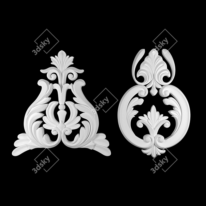 Elegant 3D Ornament Design Kit 3D model image 3