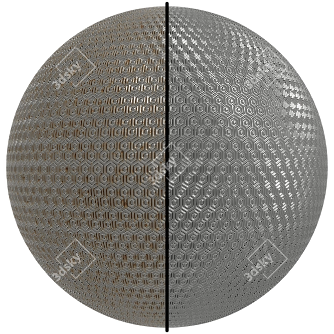 Metal Patterned Steel Covering Set 3D model image 1