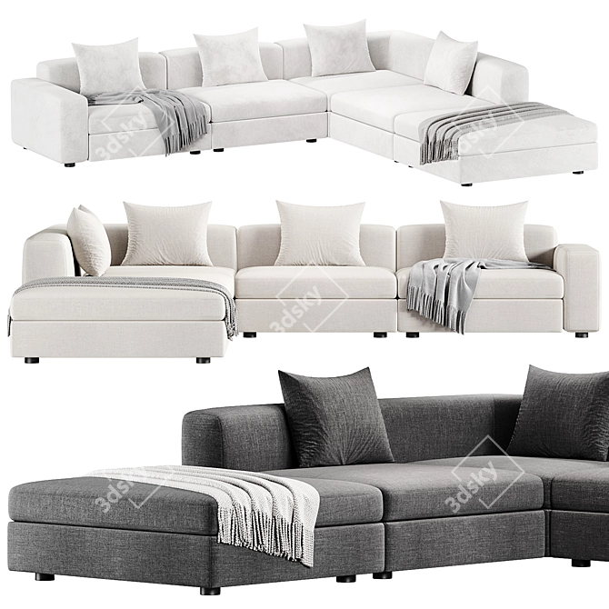 Elegant Dune Poliform Sofa 3D model image 1