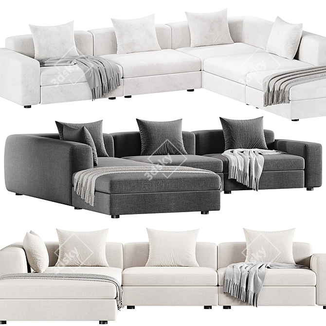 Elegant Dune Poliform Sofa 3D model image 3