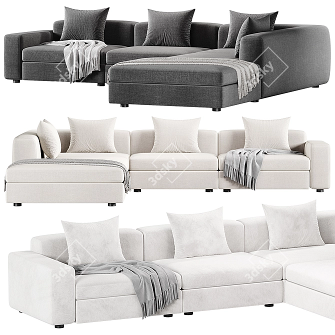 Elegant Dune Poliform Sofa 3D model image 4