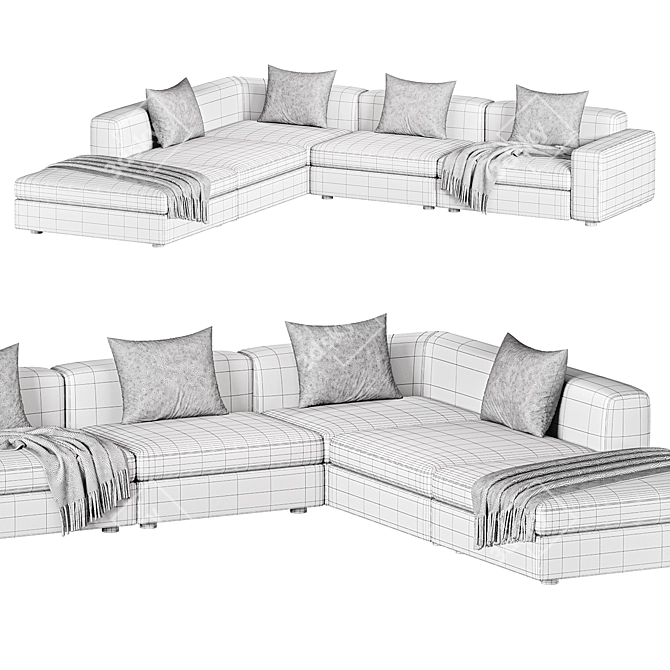 Elegant Dune Poliform Sofa 3D model image 5