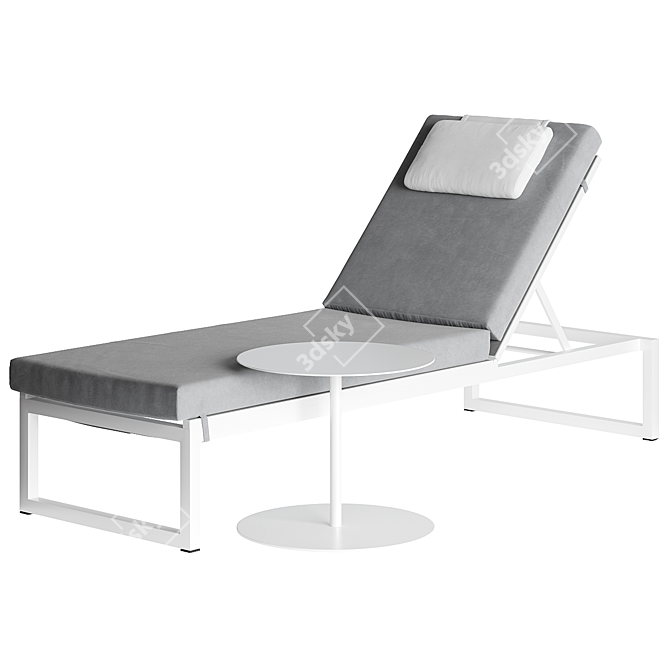 Minimalist Outdoor Lounger: Landscape Integration 3D model image 2