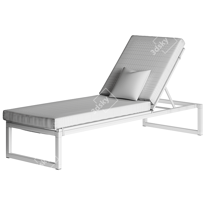 Minimalist Outdoor Lounger: Landscape Integration 3D model image 3