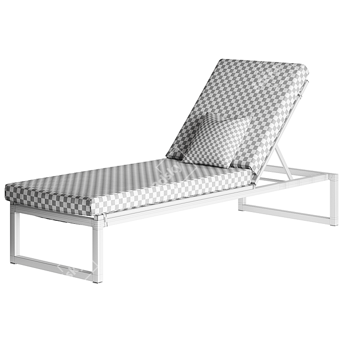 Minimalist Outdoor Lounger: Landscape Integration 3D model image 4