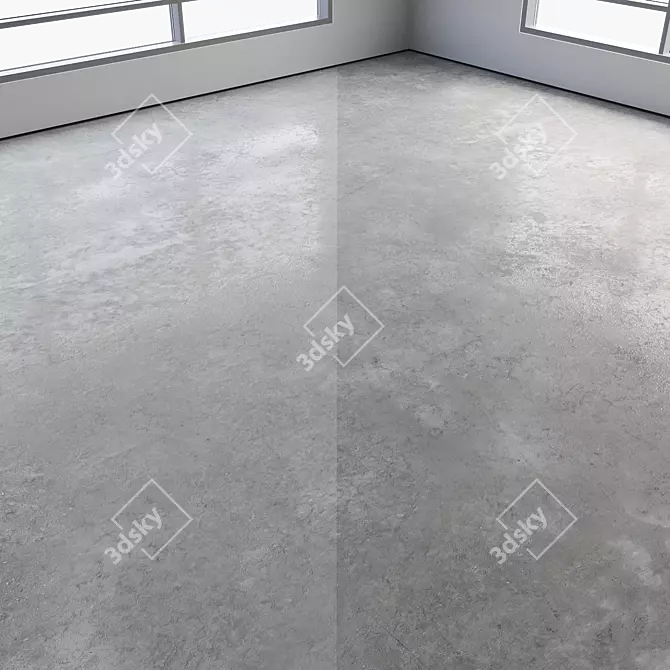 Polished Seamless Concrete Flooring 3D model image 3