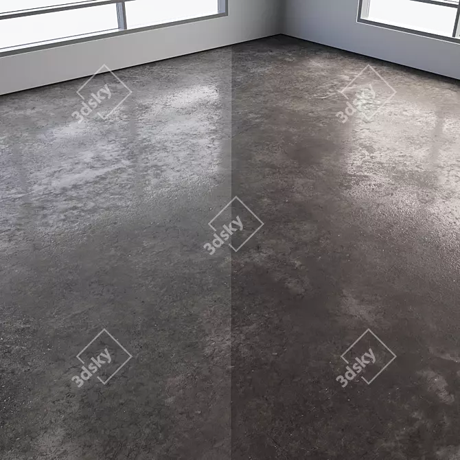 Polished Seamless Concrete Flooring 3D model image 5