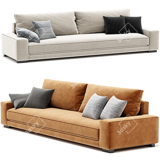 Sleek 2017 Grande Sofa Model 3D model image 1