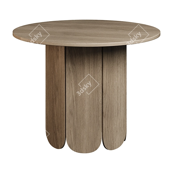 Stewie Oak Round Table Habitat 3D model image 5