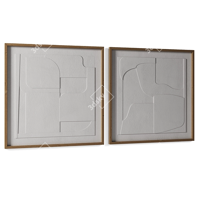  Rowan Paper Wall Art Duo 3D model image 2