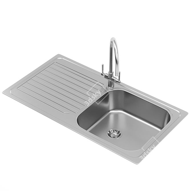 RANGEMASTER Sedona Stainless Steel Sink 3D model image 2