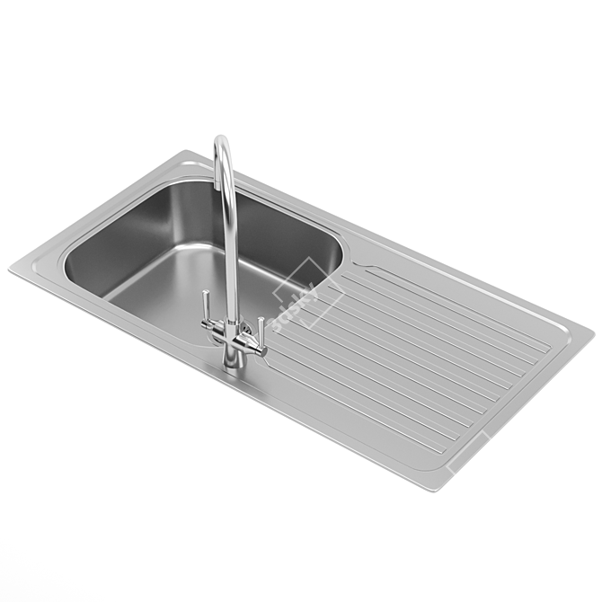 RANGEMASTER Sedona Stainless Steel Sink 3D model image 3