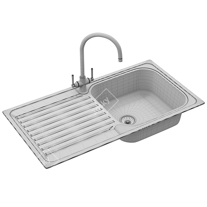 RANGEMASTER Sedona Stainless Steel Sink 3D model image 7