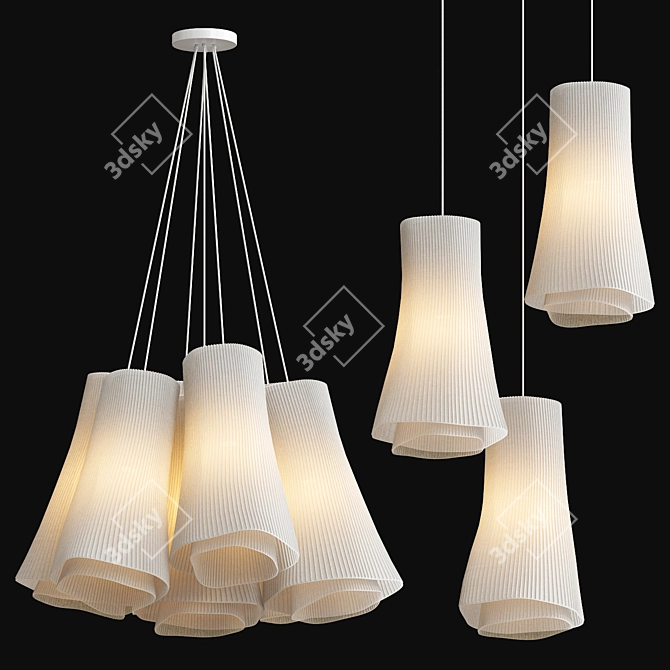 Elegant Tempo Andante Pendant Light 3D model image 1